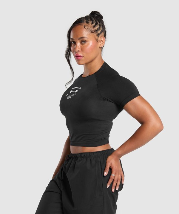 Barbell Hearts Seamless Baby Tee - Image 3