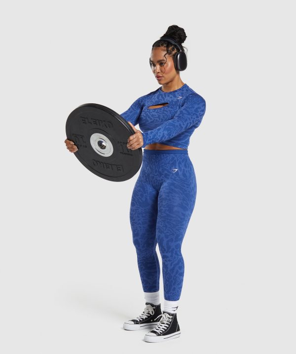Adapt Safari Seamless Long Sleeve Crop Top - Image 4