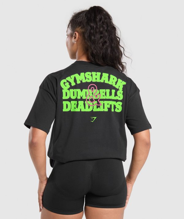 Dumbells & Deadlifts Oversized T-Shirt - Image 2