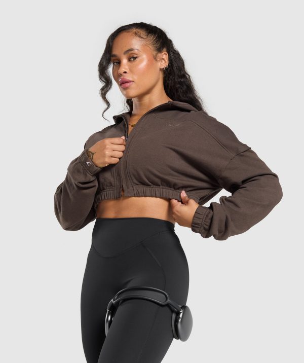 Superset Crop Zip Hoodie - Image 5
