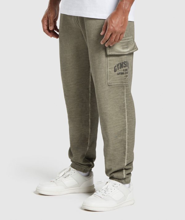 Heavyweight Washed Cargo Joggers - Image 3