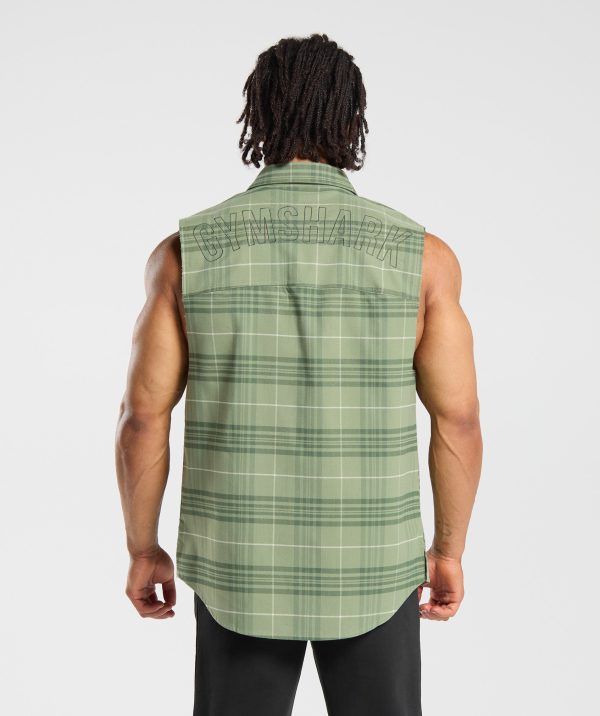 Check Sleeveless Shirt - Image 2