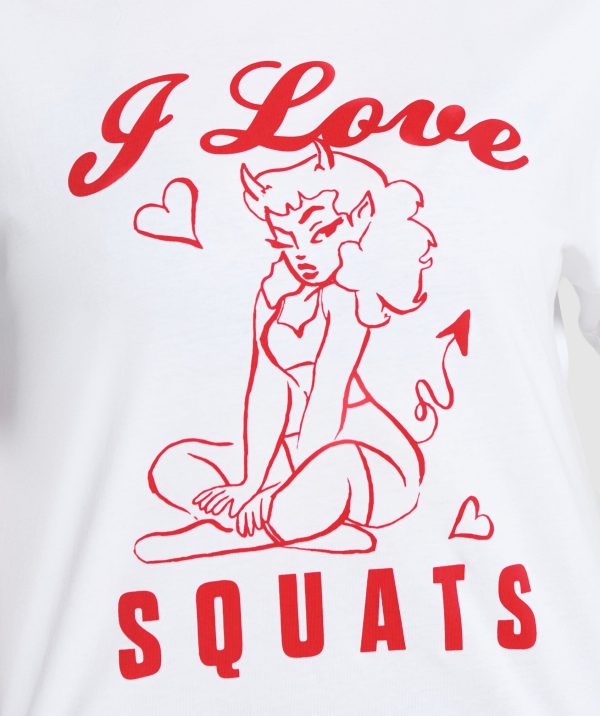 I Love Squats Graphic Oversized Tee - Image 6