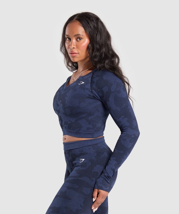 Adapt Camo Long Sleeve Crop Top - Image 3