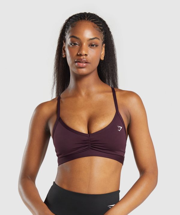 Ruched Strappy Sports Bra - Image 2