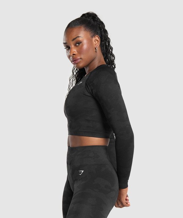 Adapt Camo Long Sleeve Crop Top - Image 3