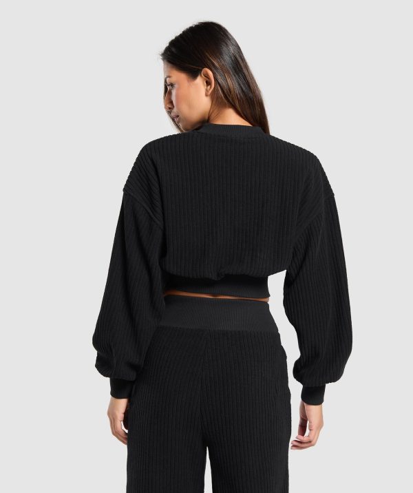 Cropped Cord Sweater - Image 4