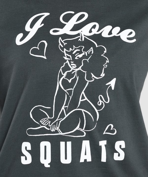 I Love Squats Graphic Oversized Tee - Image 6