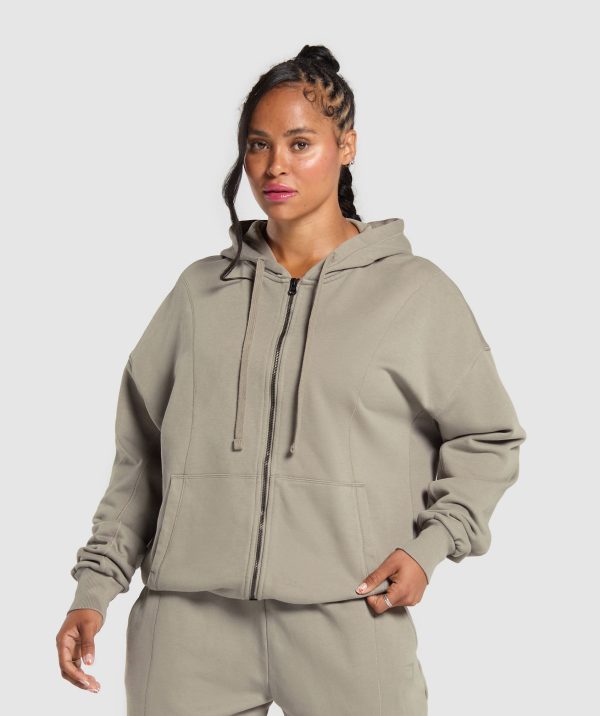 Power Oversized Zip Hoodie - Image 2