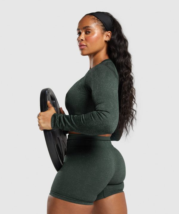 Adapt Fleck Seamless Long Sleeve Crop Top - Image 4