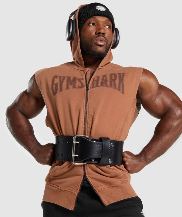 Heritage Washed Sleeveless Zip Up Hoodie - Image 6