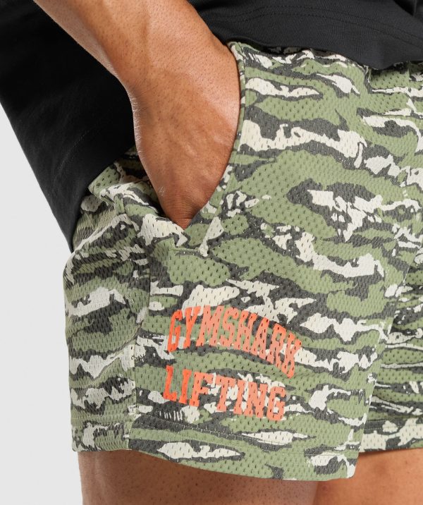 Printed Lifting Mesh 5" Shorts - Image 5