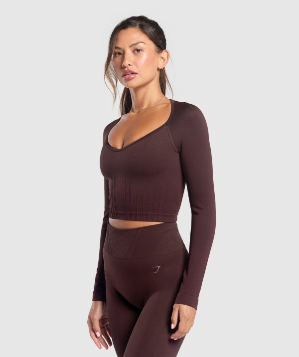 Corset Seamless Long Sleeve Top - Image 3