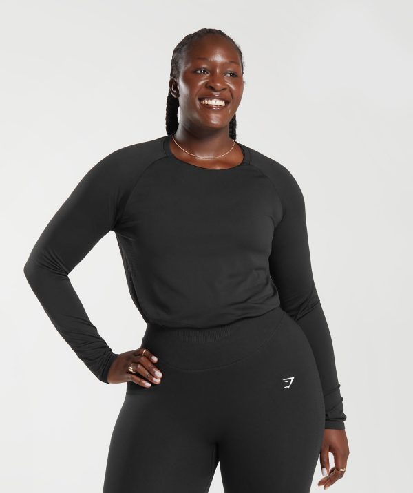 Sweat Seamless Long Sleeve Crop Top - Image 5