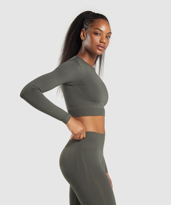 Everyday Seamless Long Sleeve Crop Top - Image 3