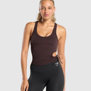 Ruched Side Tank With Shelf