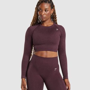 Adapt Fleck Seamless Long Sleeve Crop Top