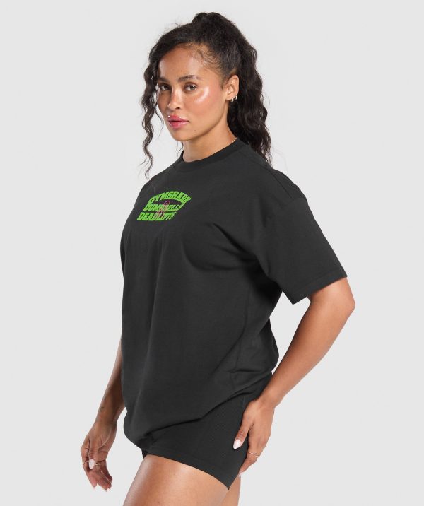 Dumbells & Deadlifts Oversized T-Shirt - Image 3