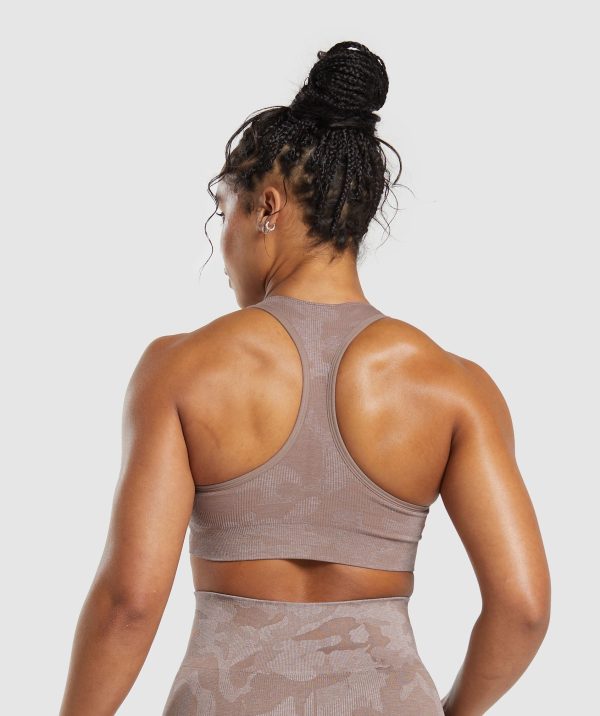 Adapt Camo Seamless Sports Bra- Mocha Mauve/Stone Pink - Image 2