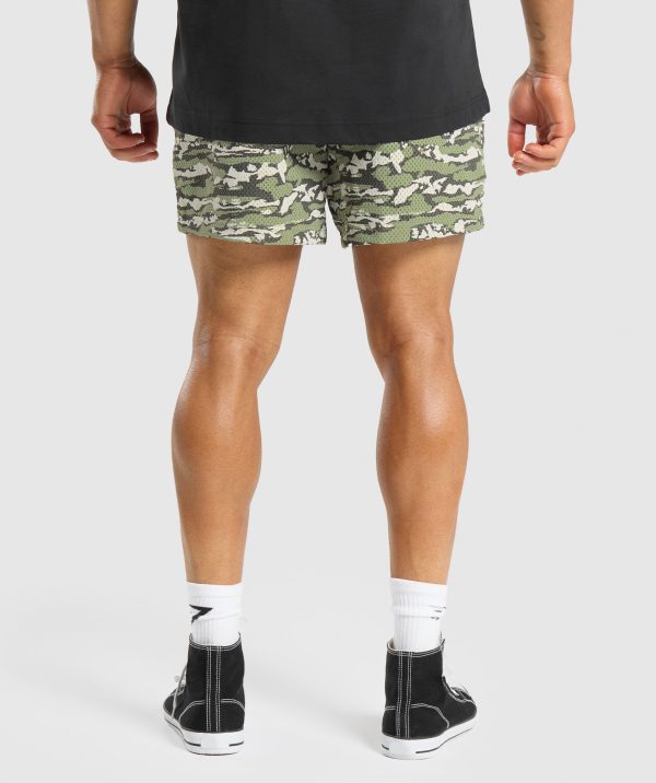 Printed Lifting Mesh 5" Shorts - Image 2