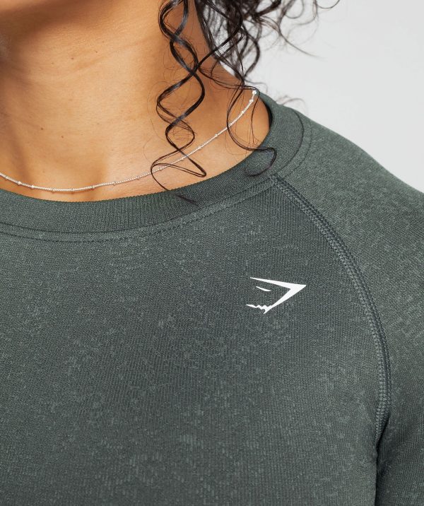 Adapt Fleck Seamless Long Sleeve Crop Top - Image 5