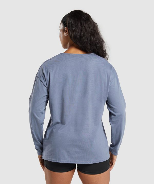 Training Oversized Cotton Long Sleeve Top - Image 2