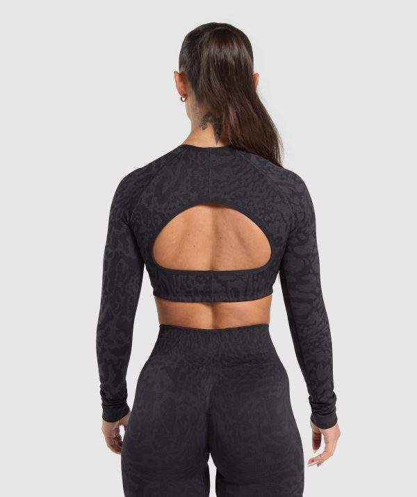 Adapt Safari Long Sleeve Crop Top - Image 3