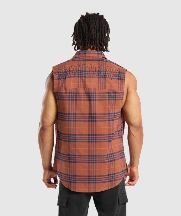 Check Sleeveless Shirt - Image 2