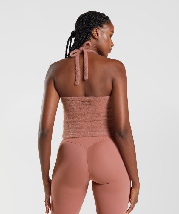 Whitney Eyelash Knit Midi Halter Top - Image 2