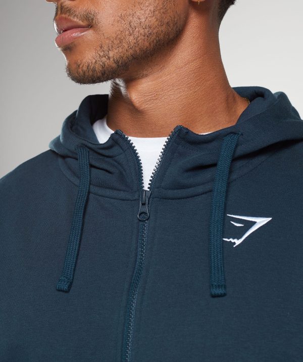 Crest Oversized Zip Up Hoodie - Image 6