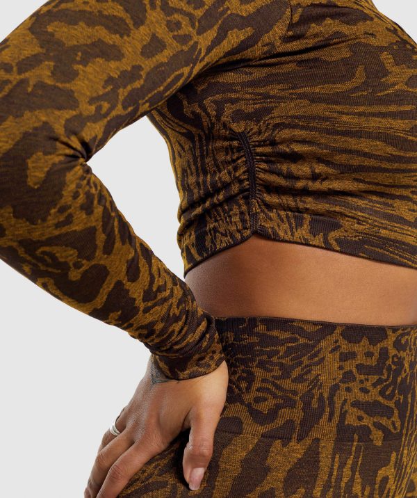 Adapt Safari Seamless Long Sleeve Crop Top - Image 5