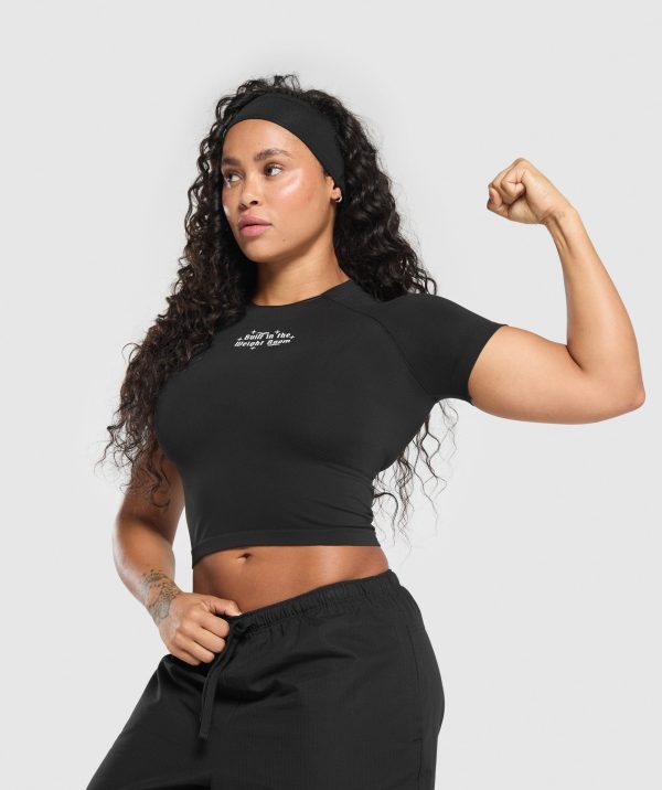 Built In The Weight Room Baby Tee - Image 7