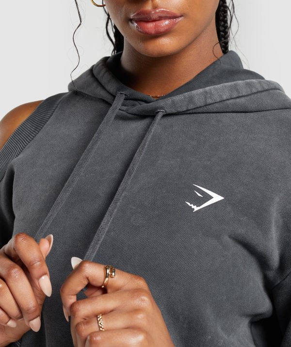 Washed Cut Out Hoodie - Image 6