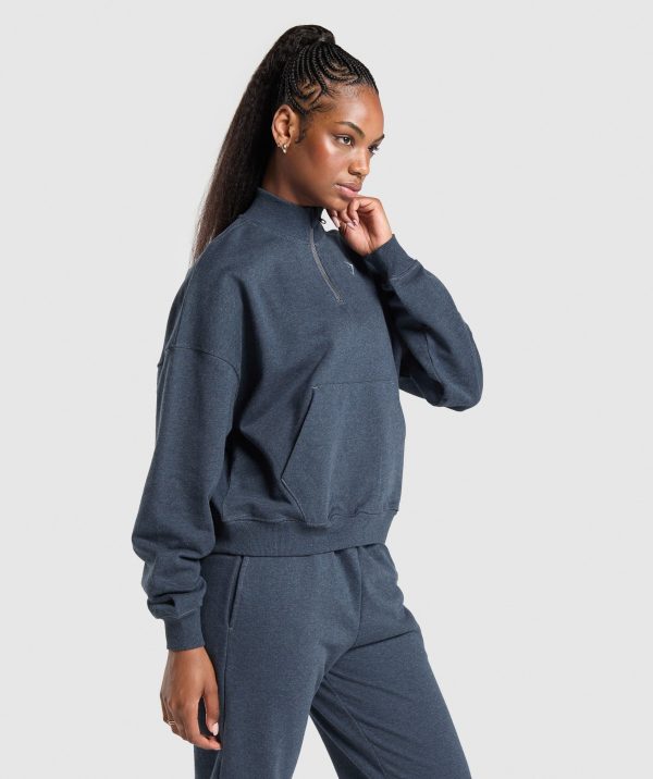 Rest Day Sweats 1/2 Zip Pullover - Image 3