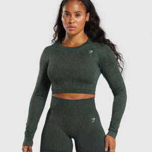 Adapt Fleck Seamless Long Sleeve Crop Top