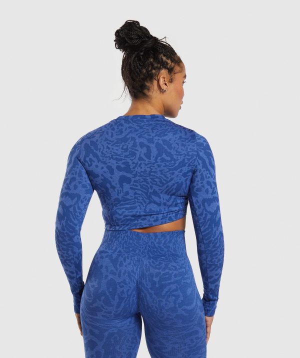Adapt Safari Seamless Long Sleeve Crop Top - Image 2