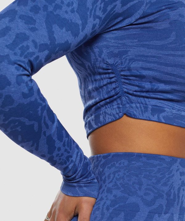 Adapt Safari Seamless Long Sleeve Crop Top - Image 5
