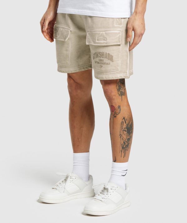 Heavyweight Washed Cargo Shorts - Image 3