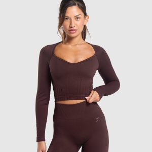 Corset Seamless Long Sleeve Top