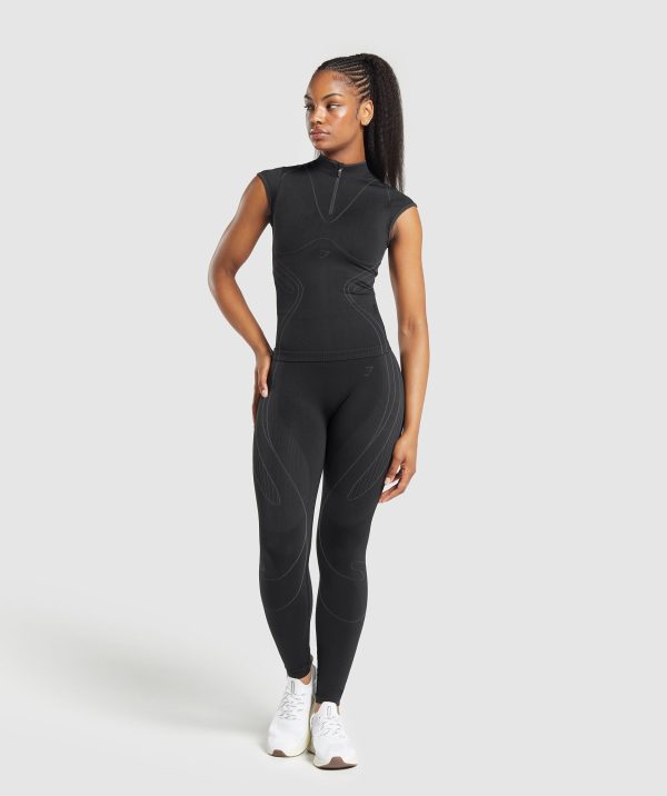 Contour Heart Seamless Short Sleeve Top - Image 4