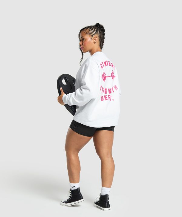 Barbell Hearts Oversized Sweatshirt - Image 4