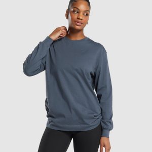 Cotton Oversized Long Sleeve Top