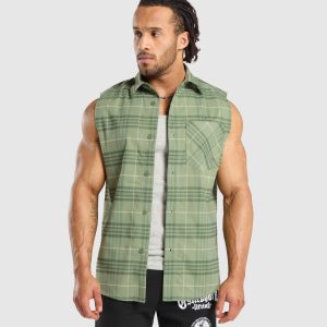 Check Sleeveless Shirt