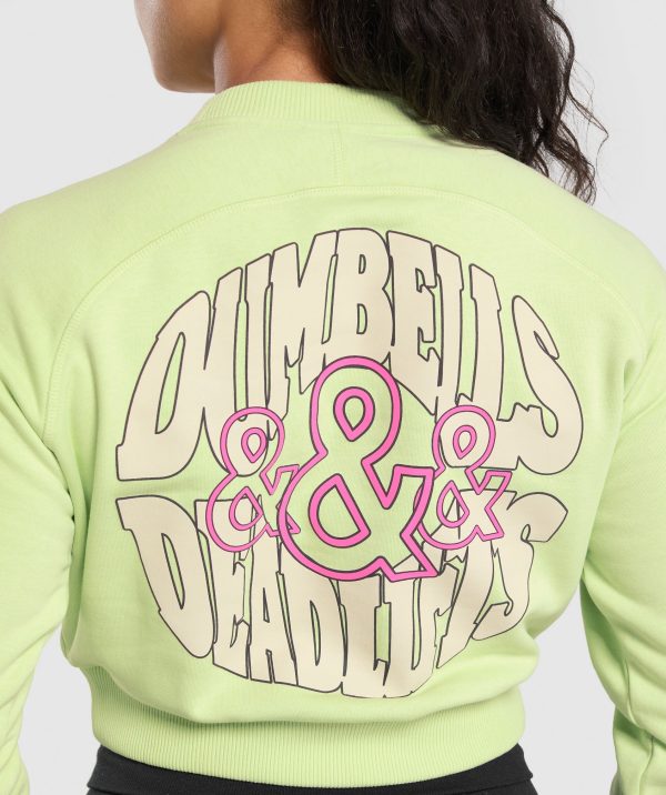 Dumbells & Deadlifts Crop Sweater - Image 6