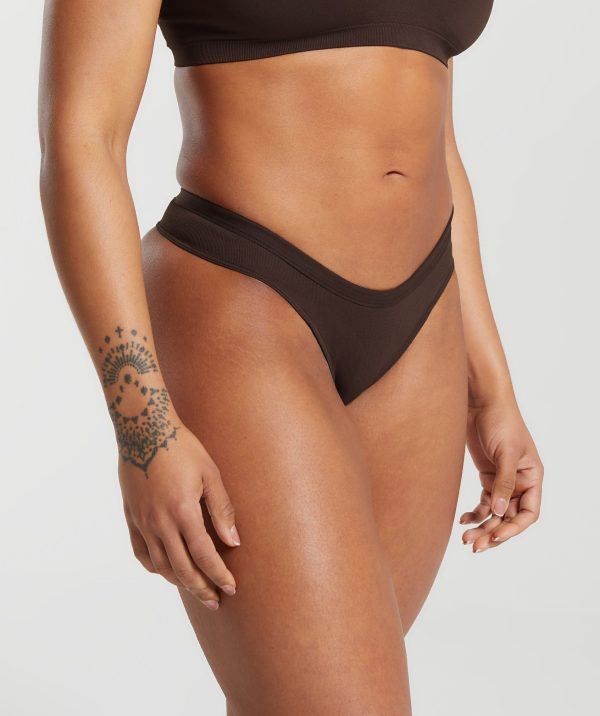 Seamless Dipped Front Thong - Image 3