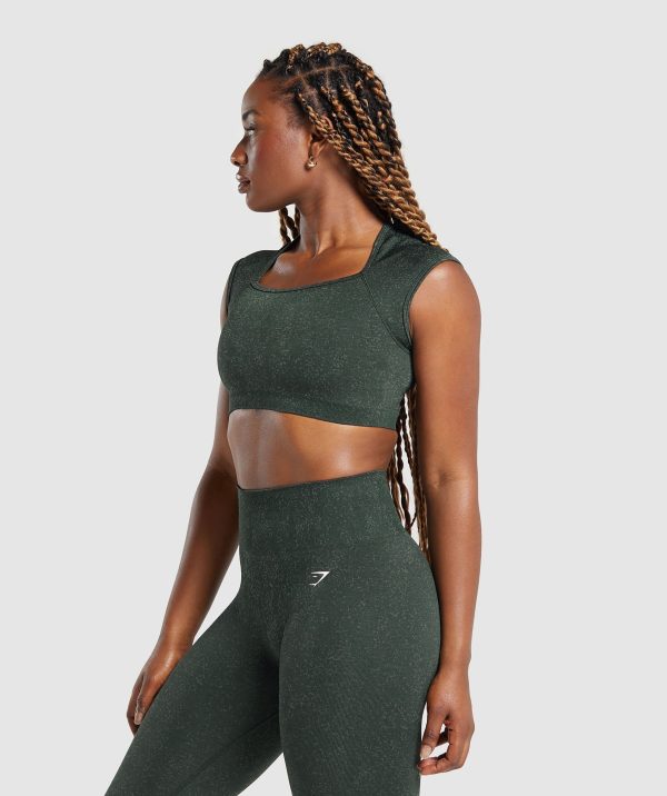 Adapt Fleck Seamless Crop Top - Image 3